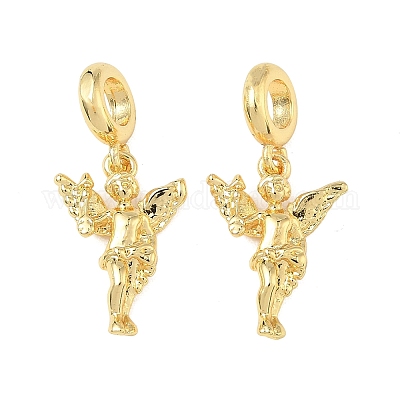 Европейские подвески-подвески в виде ангела из латуни KK-L256-35G-1