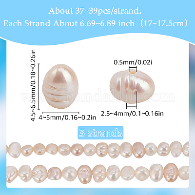 3 нить бусин из натурального культивированного пресноводного жемчуга PEAR-SC0001-22-1