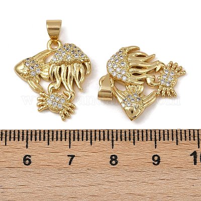 Латунные микро проложить кубического циркония подвески KK-I358-064G-03-1