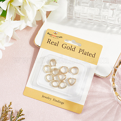 5 пара серег-колец в 5 стилях с латунным микропаве из прозрачного кубического циркония EJEW-BBC0002-02-1