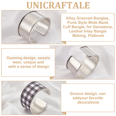 2шт. браслеты из сплава с рифлением FIND-UN0015-98B-1