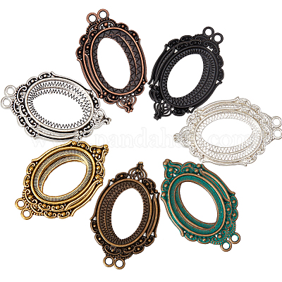 28шт 7 цвета сплава подвеска кабошон настройки FIND-SC0009-23-1