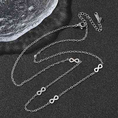 Ожерелья из нержавеющей стали 304 для женщин и мужчин NJEW-K292-01H-P-1