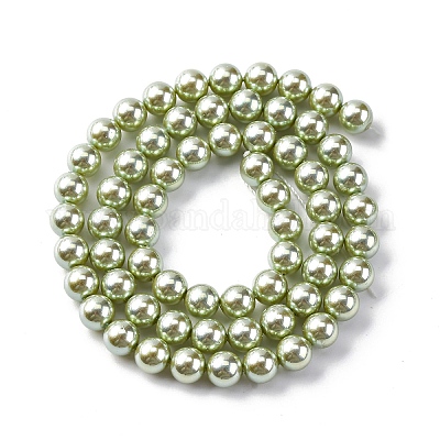 УФ-покрытие перламутровые стеклянные жемчужные бусины нити GLAA-F128-01A-T21-1