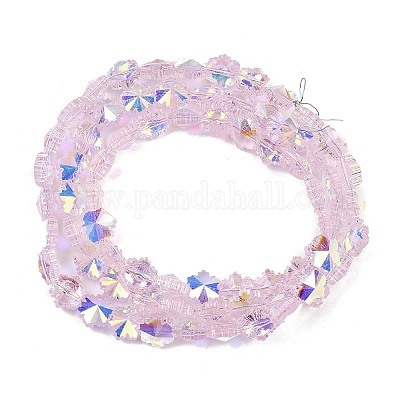 Стеклянные бусины с гальваническим покрытием  EGLA-B011-01A-AB01-1