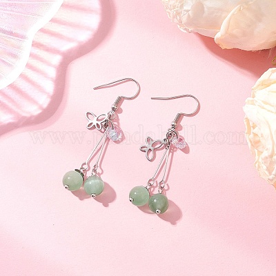 7 пара сережек-гвоздиков «кошачий глаз» EJEW-JE06493-1