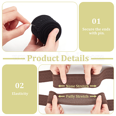 5м 5-х цветная полиэстеровая плотная эластичная широкая лента SRIB-AR0001-12-1