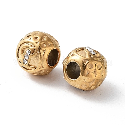 Ионное покрытие (ip) 304 нержавеющая сталь стразы европейские бусины STAS-A092-10L-G-1