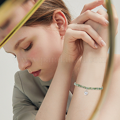 2 нити натуральных бусин из мохового агата G-OC0005-64-1