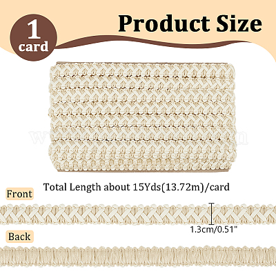 15 ярд плетеной кружевной ленты из искусственной кожи WL-WH0003-02F-1
