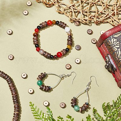 6 нить натуральных кокосовых бусин-рондель COCB-FH0001-03-1