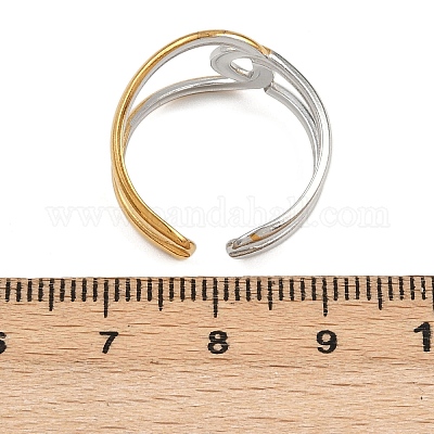 Регулируемые манжеты из нержавеющей стали 304 для женщин RJEW-B135-01GP-08-1