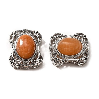 Многорядные звенья из натурального красного авантюрина KK-M304-05P-10-1