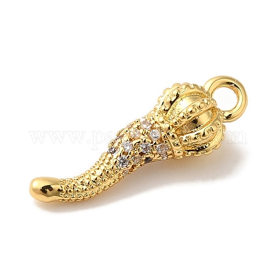 Подвеска из латуни с микропаве из кубического циркония KK-A229-03A-G-1