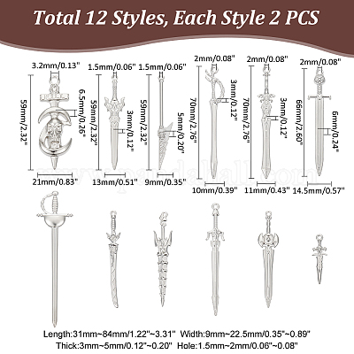 24 шт. 12 стильных подвески из сплава и пластика ccb FIND-UN0002-86-1