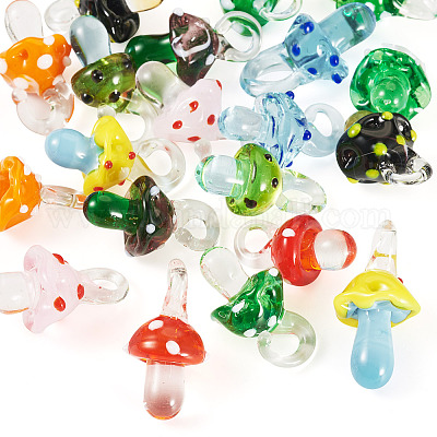 20шт 10 цвета подвески ручной работы лэмпворк LAMP-TA0001-61-1