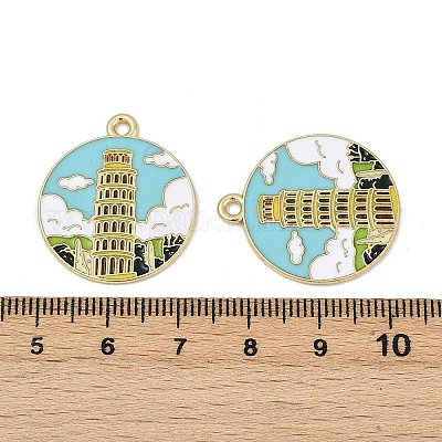 Подвески из эмали и сплава ENAM-V001-02D-G-1