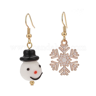 4 комплект 4 стиля лэмпворк и серьги с подвесками из сплава эмали EJEW-TA00228-1