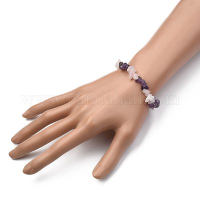 Чипсы из драгоценных камней из бисера стрейч-браслетов X-BJEW-JB01824-04-1