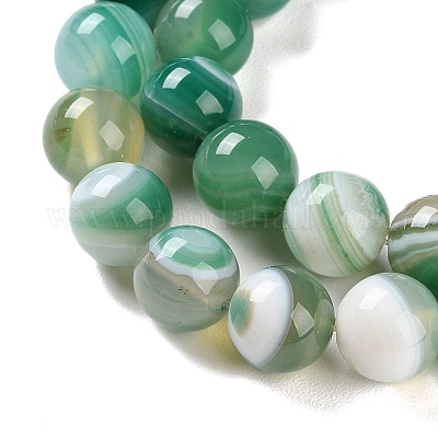 Натуральные полосатые агатовые / полосатые агатовые бусинки G-Z060-A01-C01-1