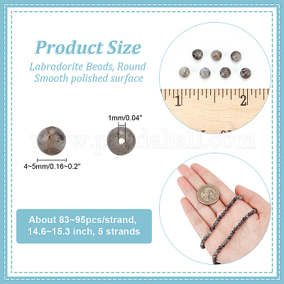 5 нити натуральных бусин лабрадорита нити G-NB0004-55-1