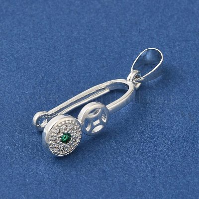 Стеллажное покрытие латунь микро паве кубический цирконий ледоруб щепотка поручни KK-F873-19S-1