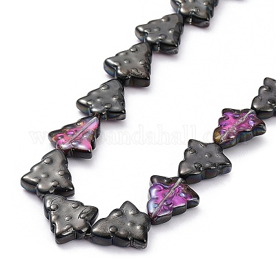 Прозрачные гальванические стеклянные бусины EGLA-C002-HP01-1