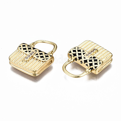 Латунные микропроволочные кубические циркониевые подвески из эмали ZIRC-Q200-020A-NF-1