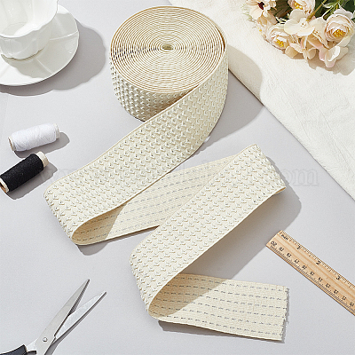 Широкая плоская эластичная лента из полиэстера длиной 5 ярд.&nbsp;OCOR-WH0090-052B-1