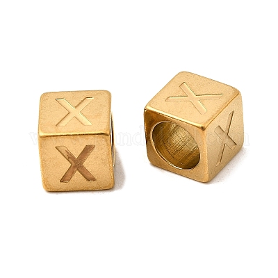 Европейские бусины из нержавеющей стали 304 STAS-D382-02X-G-1