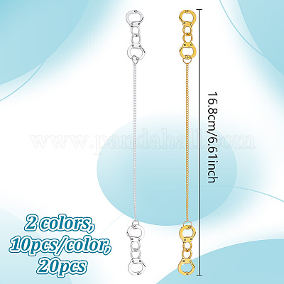 20 шт. 2 цвета железные цепи для одежды HJEW-NB00296-1
