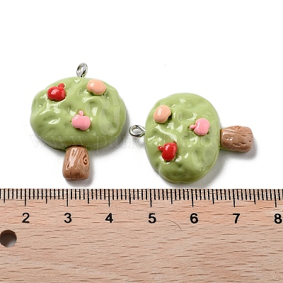 Подвески из непрозрачной смолы на весеннюю тематику RESI-R444-04E-1