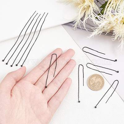 10 шт. 304 нержавеющая сталь с резьбой для ушей EJEW-UN0002-02-1