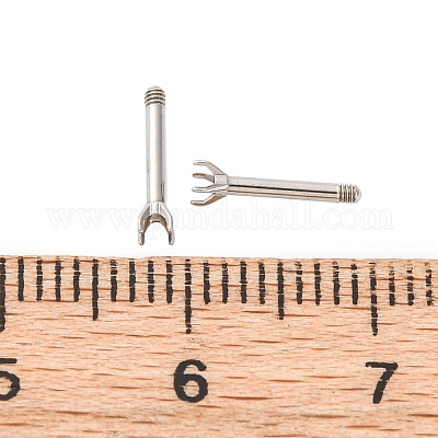 Фурнитура для сережек-гвоздиков из нержавеющей стали 304 STAS-B091-02B-01P-1