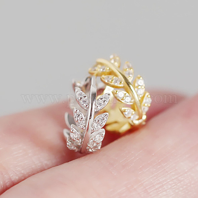 Элегантные серьги-кольца из стерлингового серебра s925 в форме листа SK9972-1-1