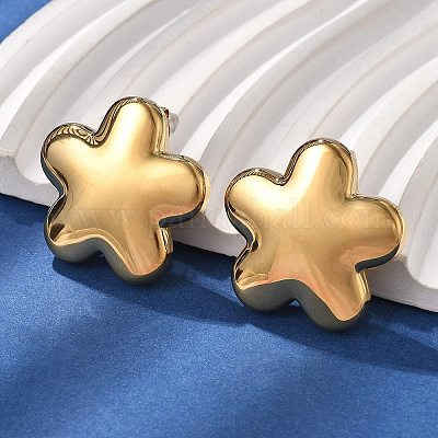 Серьги-гвоздики из нержавеющей стали 304 EJEW-V016-08G-1