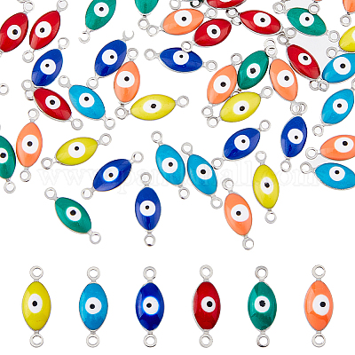 60 шт. 6 цвета 304 нержавеющая сталь эмалированные соединительные подвески STAS-UN0046-74-1