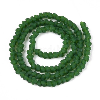 Нити из матовых непрозрачных стеклянных бусин GLAA-N017-4mm-17-1