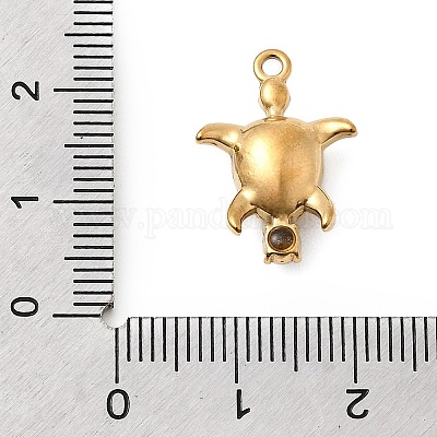 Подвески из нержавеющей стали 304 с микропаве из стразов STAS-G369-07G-1