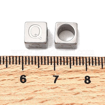 Европейские бусины из нержавеющей стали 304 STAS-D382-02Q-P-1