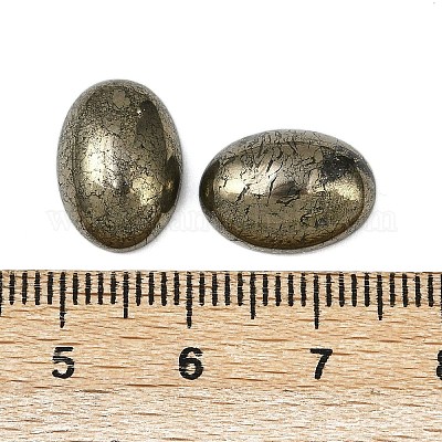 Овальные естественно пирит кабошоны G-S395-01-1