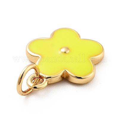 Подвески из латуни с покрытием из эмали KK-G387-09G-03-1