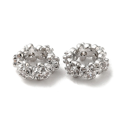 Латунные бусины из кубического циркония в европейском стиле KK-P239-30A-P-1