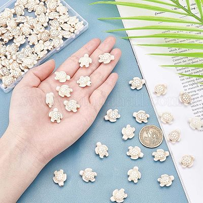 4 нити синтетических окрашенных бирюзовых бусин G-NB0003-29-1