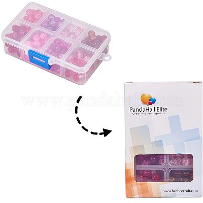 Выпечка окрашены треск стекла бисер CCG-PH0002-09-1