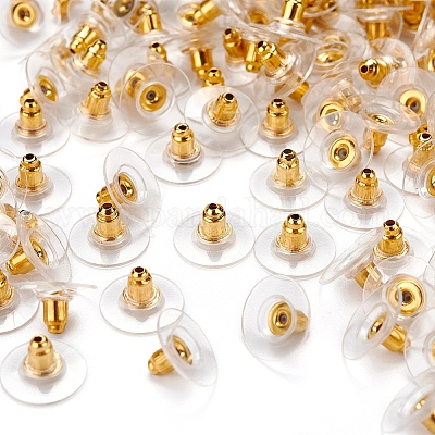 100 пара латунных спинок сережек муфты пули KK-YW0001-32-1