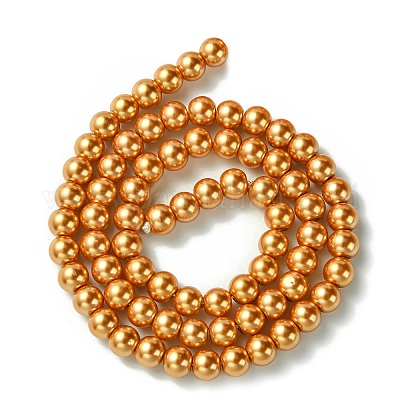 Экологичные нити жемчужных бусин из окрашенного стекла HY-A008-6mm-RB094-1