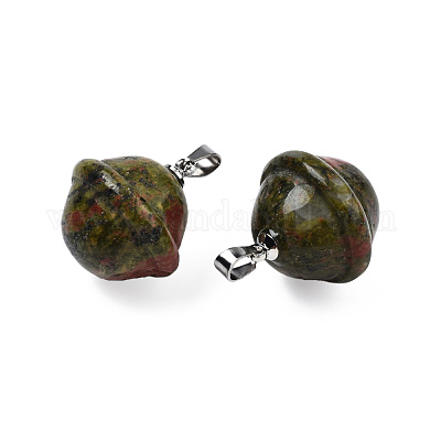 Природные подвески Unakite PORC-T132-053M-1