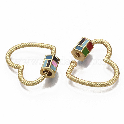 Латунная эмаль винт карабин брелок с замком KK-R131-001-NF-1