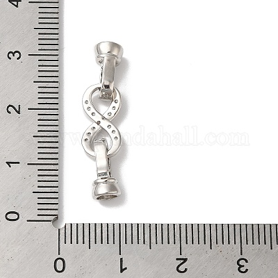 Реечное покрытие латунь микро паве прозрачный кубический цирконий складные застежки KK-A222-12P-1